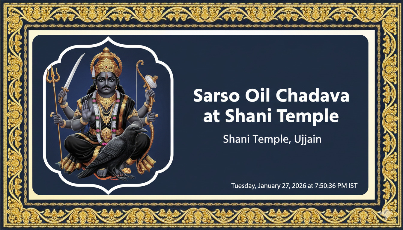 Sarso Oil Chadava at Shani Temple